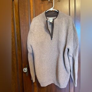 L.L. Bean Sable Brown Waterfowl Sweater XXXL Reg. 100% Merino Wool.